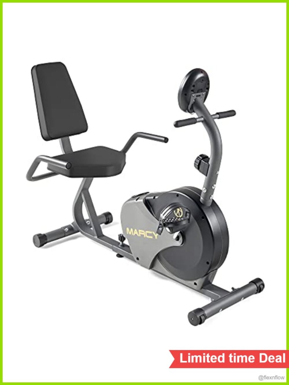 Magnetic Recumbent Exercise Bike Adjustable Resistance Transport Wheels